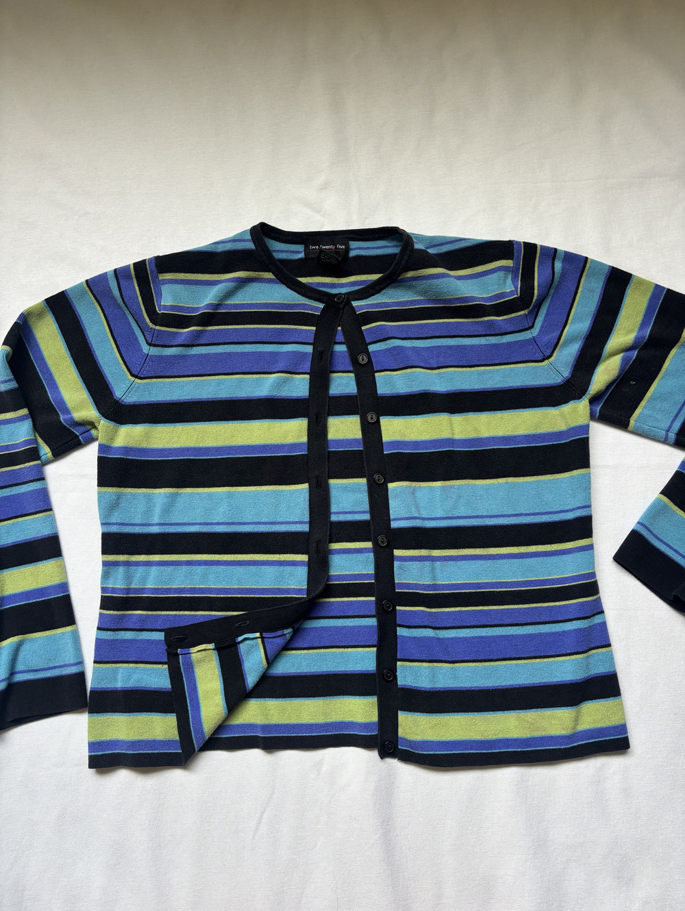 90's silk colorful button- up cardigan size med/ large
